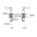 JTP Grosvenor Black Lever Panel Valves Pair - Chrome