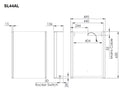 Tavistock Sleek Illuminated Single Door 490mm X 650mm Mirror Cabinet with Charging Socket SL44AL