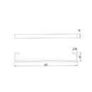 JTP Athena Towel Bar - 600mm Wide - Chrome