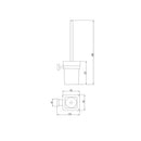 JTP Athena Toilet Brush and Holder - Chrome