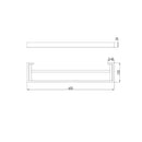 JTP Athena Twin Towel Bar - Chrome