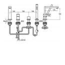 JTP Athena 4 Hole Deck Mounted Bath Shower Mixer Tap - Chrome