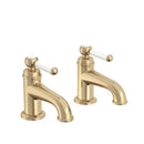 Tavistock Lansdown Basin Taps Brushed Brass TLD7004