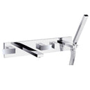 JTP Athena 5 Hole Wall Mounted Bath Shower Mixer Tap With Kit - Chrome