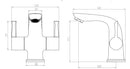Tavistock Revive Deck Mounted 1 Tap Hole Basin Mixer With Click Waste - Chrome TRV11