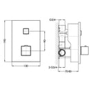 JTP Athena 1 Outlet Touch Push Button Thermostatic Shower Valve - Chrome