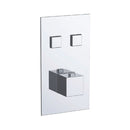 JTP Athena 2 Outlet Touch Push Button Thermostatic Shower Valve - Chrome