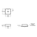 Ideal Standard Retail Strada II 400mm On Countertop Square Basin 0 Tap Holes - White E238001