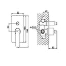 JTP Vue Single Lever Concealed Diverter Valve - Chrome