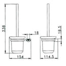 JTP Vue Toilet Brush and Holder - Chrome