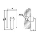 JTP Vue Single Lever Concealed Manual Shower Valve - Chrome