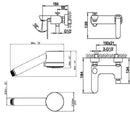 JTP Vue Wall Mounted Bath Shower Mixer Tap with Kit - Chrome
