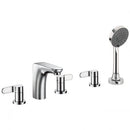 JTP Vue 5 Hole Bath Shower Mixer Tap With extractable handset - Chrome