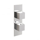 JTP Athena 2 Outlet 2 Handle Slimline Thermostatic Concealed Shower Valve - Chrome