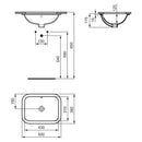 Ideal Standard Connect Cube 500mm Under-Countertop Basin E505801