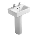 Ideal Standard Concept Cube 550mm Pedestal Basin 1 Tap Hole - White E788501 + E783701
