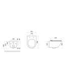 Grohe 38732GNO Gold Brushed Brass Plate Wc Frame 1.12 Rimless Toilet Wall Hung Pan Soft Close Seat Slim