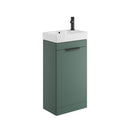 Anas Esme 450 Compact Freestanding Cloakroom Unit With Basin & Handle Green ESME-450UNIT-GREEN + BASIN007 + HANDLE022