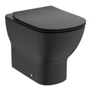 Ideal Standard Retail Tesi Back-to Wall Bowl Soft Close Toilet Seat - Silk Black T0077V3 + T3527V3