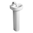 Ideal Standard Concept Arc 350mm Cloakroom Basin With Pedestal 1 Tap Hole - White E798801 + E783801