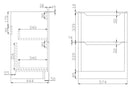 Anas Ella 570x780x444mm Floorstanding Unit With Basin White ELLA-600FLOORUNIT-WHITE + DEEP600