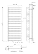 Steel Tower Rail Metro 1200x500 Chrome MET1200-500