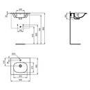 Ideal Standard Retail Tesi 500mm Wall Hung Basin 1 Tap Hole - White T004301