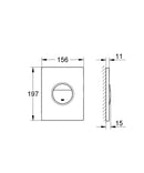 Grohe 0.82m Concealed Wc Toilet Cistern Frame Nova Chrome Flush Plate 3886820A