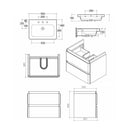 RAK Ceramics Resort 650 Double Drawer With Basin Unit in Matt Mushroom  RAKRSTWBU65602 + RST50BAS1