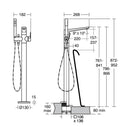 Ideal Standard Retail Tonic II Single Lever Freestanding Bath Shower Mixer - Silk Black A6347XG