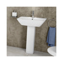 RAK Ceramics Summit 600mm Basin With Pedestal 1 Tap Hole SUM60BAS1 + S600PED