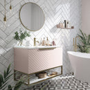 Anas Angel 790x475x397mm Wall Mounted Vanity With Basin Only Pink