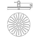 JTP Rain Fixed Shower Head - 300mm Diameter - Chrome