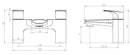 Tavistock Strike 2 Tap Hole Deck Mounted Bath Shower Mixer With Handset - Chrome TSE42