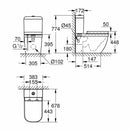 RIMLESS TOILET COUPLED GROHE EURO BUNDLE PACK CISTERN SOFT CLOSE SEAT