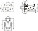 Ideal Standard Concept 365mm Wall Hung Pan E785001 + E791701