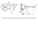 RAK Ceramics Blade 2 Hole Wall Mounted Basin Mixer RAKBLD3008