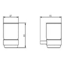 JTP Plus Single Tumbler Holder - Chrome