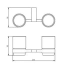 JTP Plus Double Tumbler Holder - Chrome