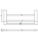 JTP Plus Double Towel Bar - 648mm Wide - Chrome