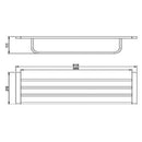 JTP Plus Towel Shelf with Bar - Chrome