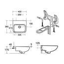 Armitage Shanks Portman 21 400mm Vanity Basin 2 Tap Holes S215801