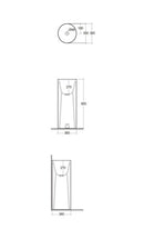 RAK Ceramics Petit Round Free Standing Wash Basin PETFS13600AWHA