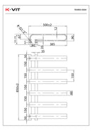 Steel Tower Rail Texas 850 x 500 Towel Rail Anthracite TEX850-500A
