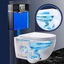 Anas Vortex Rimless Tornado Quiet Flushing Rimless Pan & Grohe 0.82 Frame Chrome Flush Plate 3877320A + 1211-11T