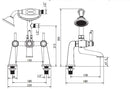 Tavistock Lansdown Bath Shower Mixer Chrome TLD42