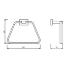 JTP Ludo Modern Towel Ring - Chrome