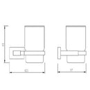 JTP Ludo Single Tumbler Holder - Chrome