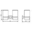 JTP Ludo Double Tumbler Holder - Chrome