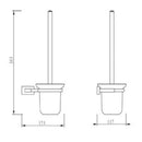 JTP Ludo Toilet Brush and Holder - Chrome